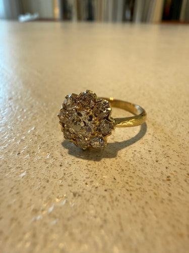 Antique diamond ring Reserved 58 Facettes