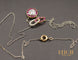 Collier Collier pendentif Art Déco diamant, rubis calibrés 58 Facettes A10447