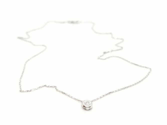 Collier Collier Or blanc Diamant 58 Facettes 579045RV