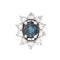 Bague 48 Bague Marguerite Vintage or jaune, saphir naturel et diamants 58 Facettes 382