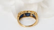 Bague 51 Bague Jarretière En Or  Saphirs Et Diamants 58 Facettes 29705