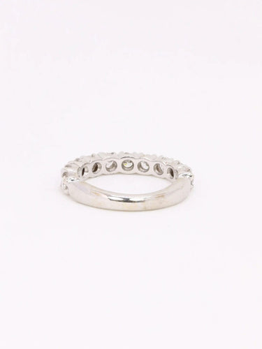 Bague Alliance or blanc diamants taille ancienne 58 Facettes J609