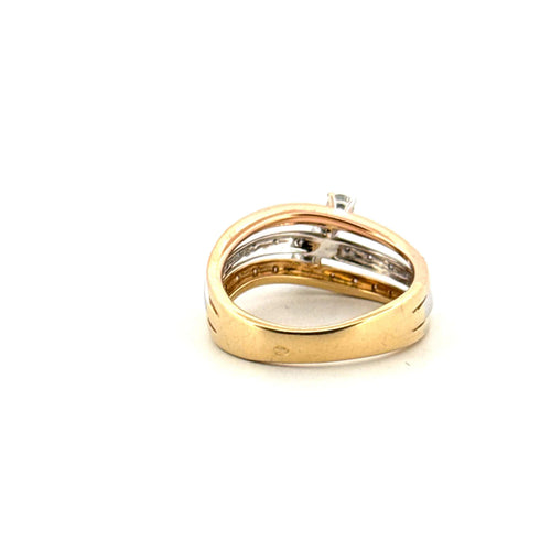 Bague Trilogie Or Jaune 18k & Diamants