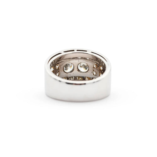 Bague Bague en or blanc 1,64 carat avec diamants 58 Facettes