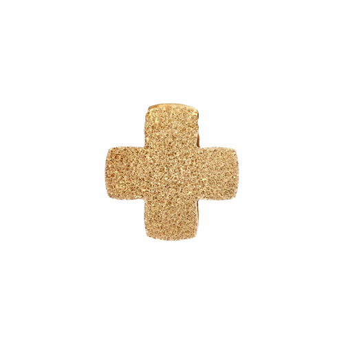 Collier Croix grecque or jaune ciselé 58 Facettes 24-327