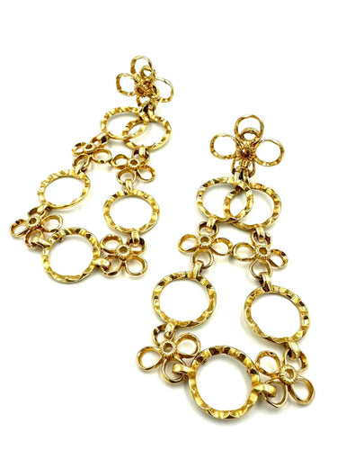 Boucles d'oreilles ALEXANDRE REZA. Importantes boucles d'oreilles or jaune 18K 58 Facettes