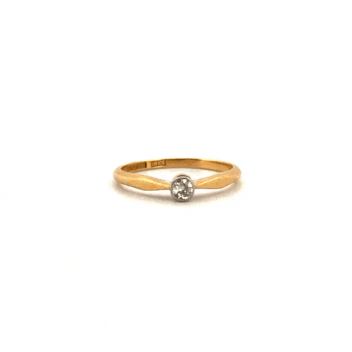 Bague Solitaire or jaune diamant 58 Facettes 82-GS33773-1