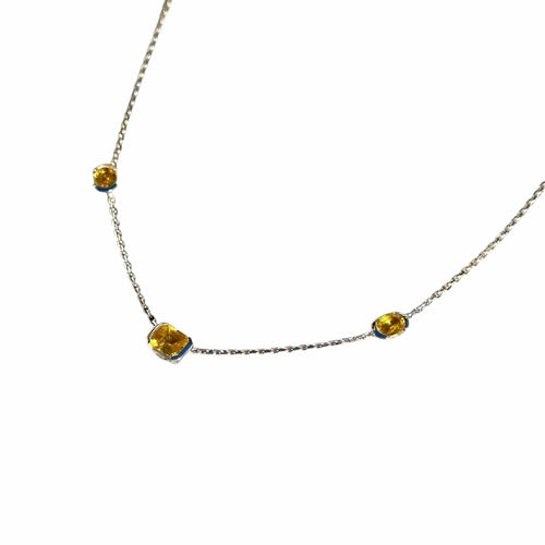 Collier Collier saphirs jaunes 58 Facettes 205