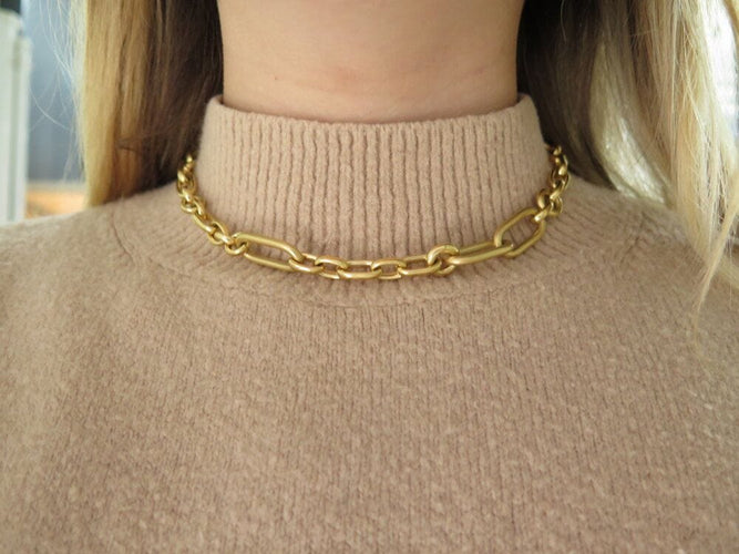 Collier collier pomellato chaine gros maillons et maille or jaune 18k 106g 58 Facettes 265355