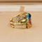 Bague BULGARI - Bague Allegra en or jaune, pierres de couleur et diamants 58 Facettes