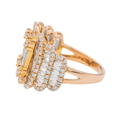 Bague 54 Djula Bague Cocktail Or rose Diamant 58 Facettes 3530666CN