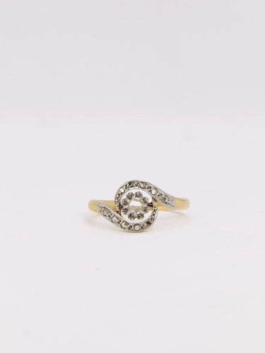 Bague tourbillon diamants taille rose