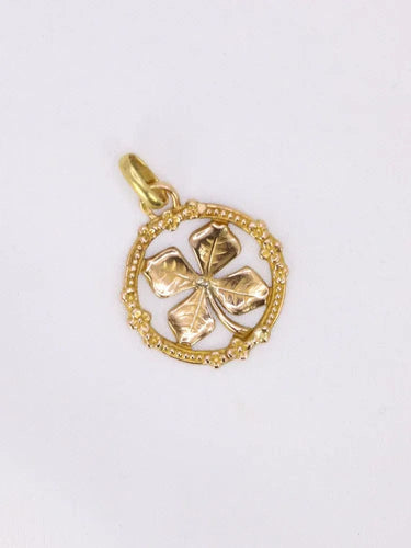 Pendentif Pendentif trèfle 4 feuilles or jaune 58 Facettes 1087.7