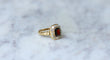 Bague 59 Bague ancienne grenat et diamants 58 Facettes