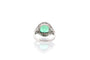 Bague Bague Dôme Art Déco Emeraude Diamants 58 Facettes