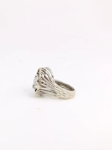 Bague 52 Bague tourbillon or blanc diamants 1 ct 58 Facettes J299