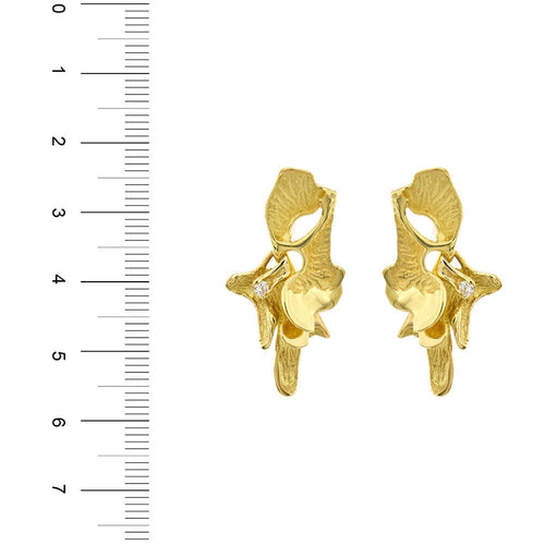 Boucles d'oreilles Boucles d'oreilles pendantes feuilles 58 Facettes 34516