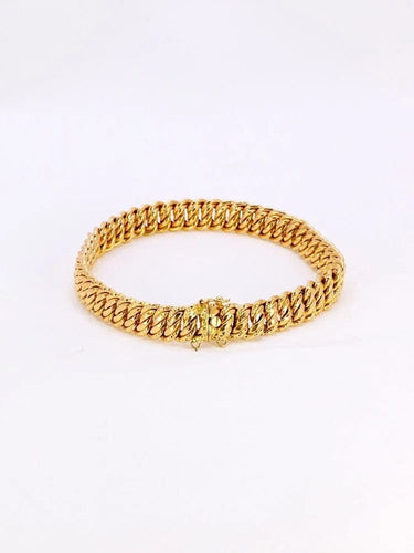 Bracelet Bracelet maille américaine or jaune 0.8 cm 58 Facettes 1074.1
