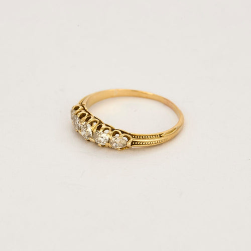 Bague 61.5 Bague jaretière or jaune et diamants 58 Facettes ROD3554