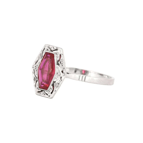 Bague 58 Bague or et pierre rose 58 Facettes BO/230126