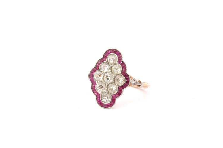 Bague 52 Bague Or jaune Diamants Rubis 58 Facettes 22046