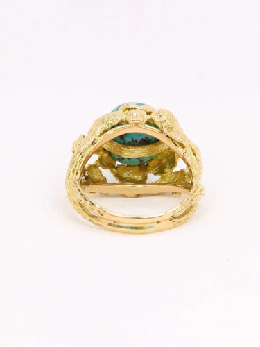 Bague vintage OMEGA GILBERT ALBERT bille de turquoise