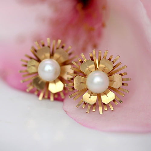 Boucles d'oreilles Boucles d'oreilles vintage perles de culture 58 Facettes 25-110