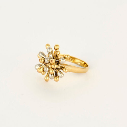 Bague 53 Bague or jaune et gris 58 Facettes CHAL0246