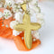 Collier Croix or jaune lisse et mat 58 Facettes 24-327A