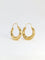 Boucles d'oreilles Créoles vintage or jaune godronné 58 Facettes J275