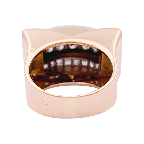 53 Bague "Tank" or rose, platine, diamants. 58 Facettes 34004