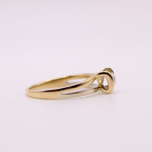 Bague 52 Solitaire deux ors et diamant 58 Facettes