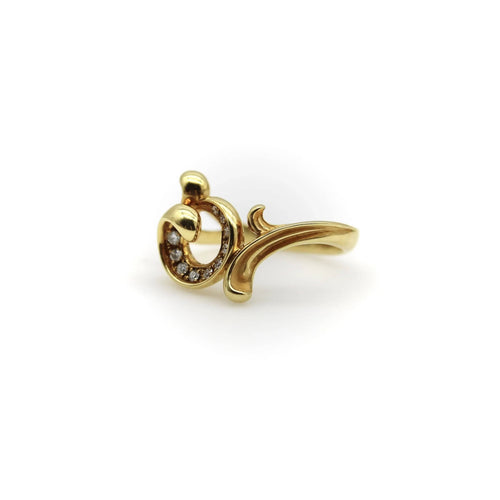 Bague 53.5 Bague spirale Origen en or et diamants Carrera y Carrera 58 Facettes A1002N