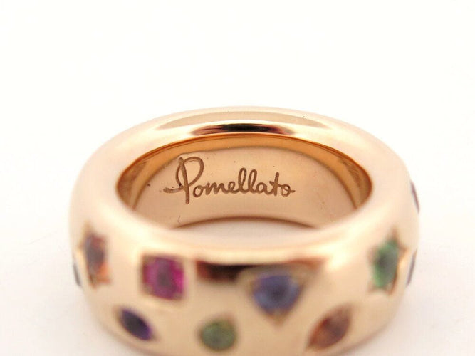 Bague 53 bague POMELLATO iconica medium or rose tourmaline saphir ruby 58 Facettes 263944