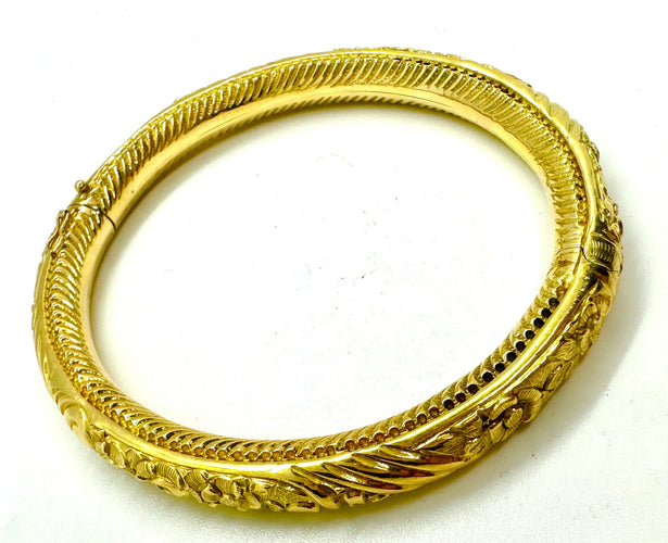 Bracelet Bracelet vintage en or fabriqué à partir d'un tube creux, début des années 1900 58 Facettes