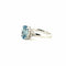 Bague 55 Solitaire or blanc aigue-marine et diamants 58 Facettes 81-GS33773-5
