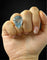 Bague Bague artisanale ornée d'une topaze bleue 58 Facettes