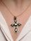 Pendentif Pendentif ancien croix or argent diamant table diamants taille rose 58 Facettes J335