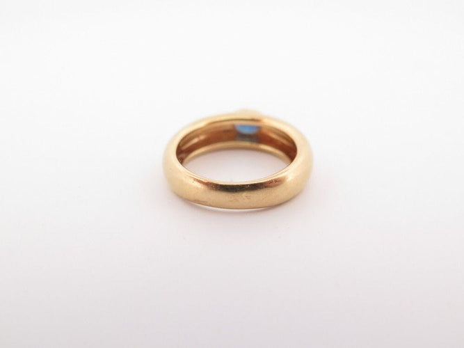 Bague 49 vintage bague CHAUMET jonc en or jaune et saphir 58 Facettes 261336