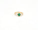 Anello in oro giallo con smeraldo e diamanti taper 58 Facettes