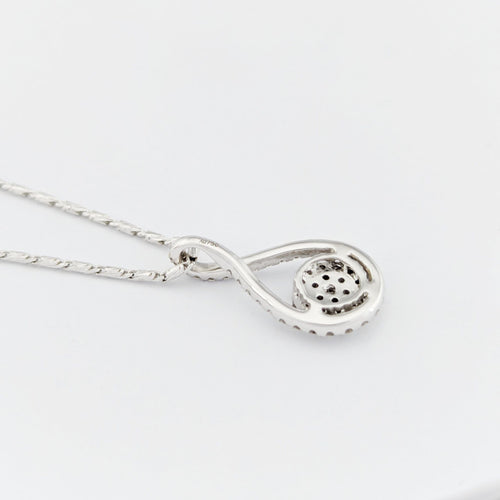 Collier Collier goutte d'eau en or blanc et diamants 58 Facettes 33014