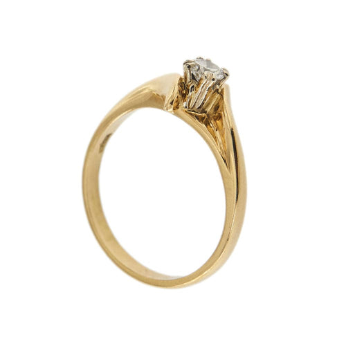 Bague Bague solitaire contrariée avec diamant 0,30 ct 58 Facettes 31425