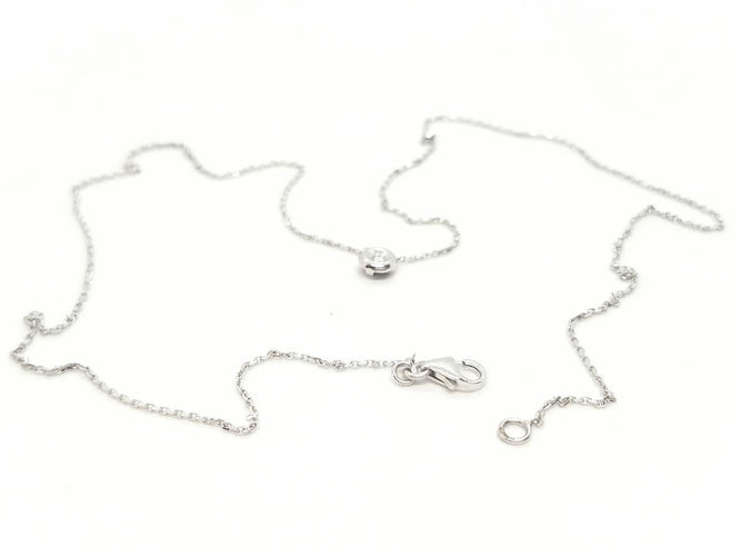 Collier Collier Or blanc Diamant 58 Facettes 579045RV