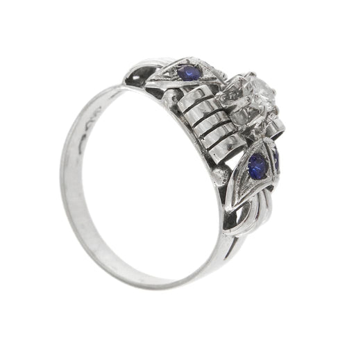 Bague Bague avec saphirs et diamants 58 Facettes 30533