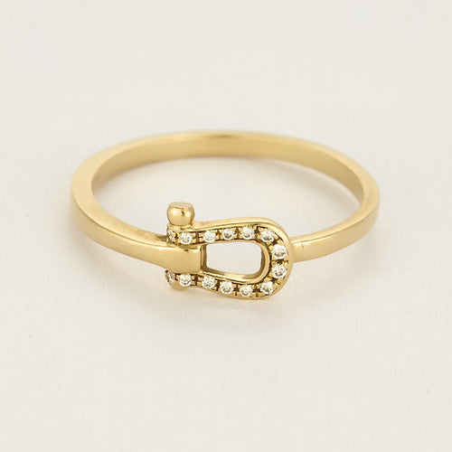 Bague 50 FRED - Force 10 - Petit Modèle - Bague en or jaune et diamant 58 Facettes ENG11295X2
