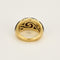 Bague 55 Bague bandeau en or jaune, nacre et diamants 58 Facettes CRE0100X2