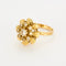 Bague 51 Bague fleur or jaune diamants 58 Facettes