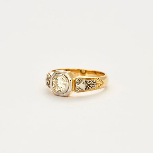 Bague 59 Solitaire diamant 58 Facettes 1820