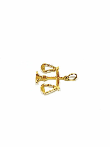 Pendentif Pendentif Justice Balance or jaune diamant 58 Facettes