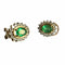 Boucles d'oreilles BOUCLES D'OREILLES ROSETTE NÉO CLASSIQUES CONTEMPORAINES en OR 18 carats avec DIAMANTS et ÉMERAUDES 58 Facettes Q374B(127)